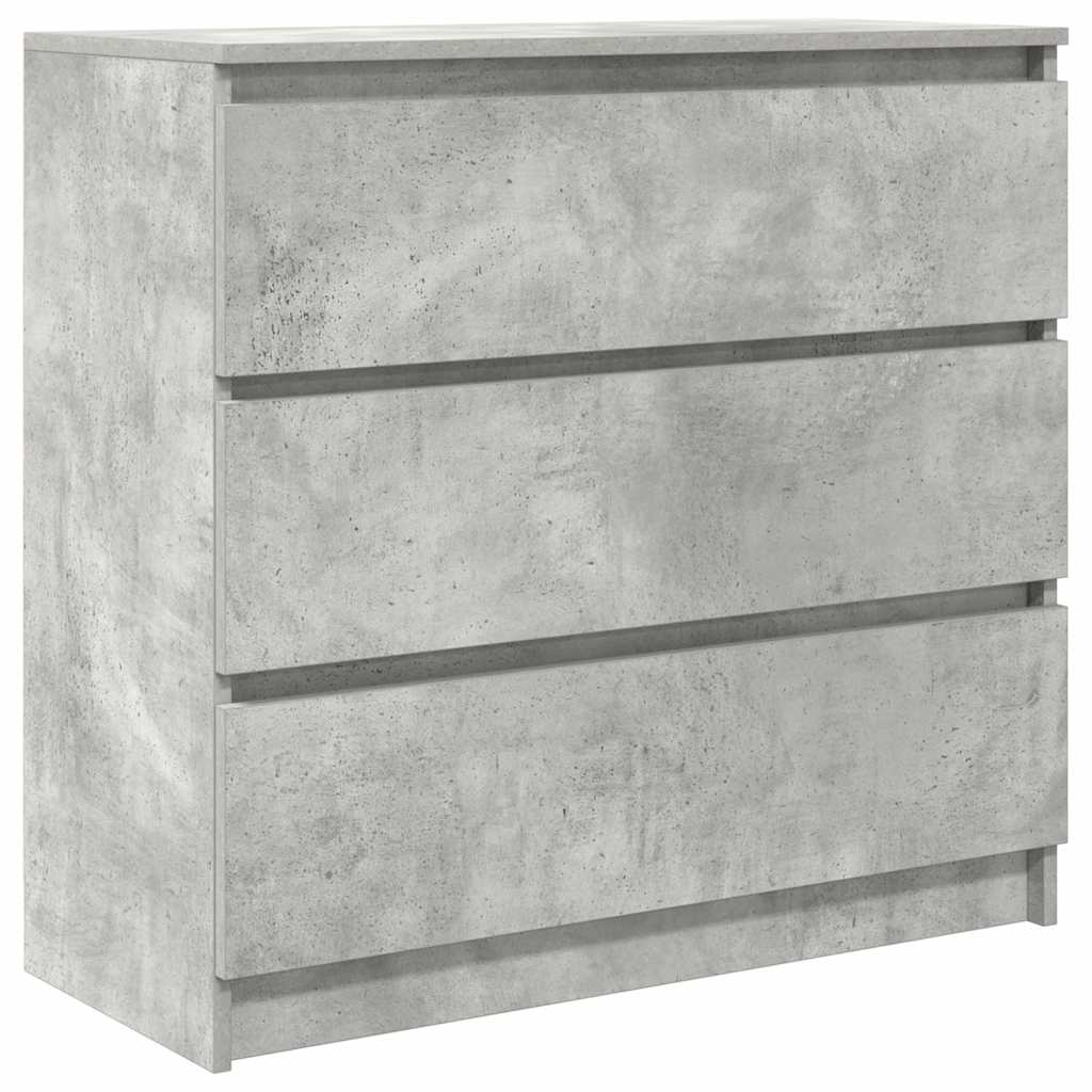 Sideboard Concrete Grey 80x35x76 cm Engineered Wood